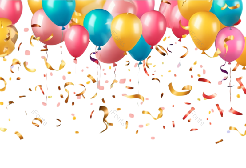 装饰图片,狂欢节元素,五彩纸屑PNG,插画免抠素材